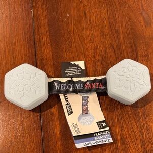 Bark Welcome Santa Snowflake Dog Toy